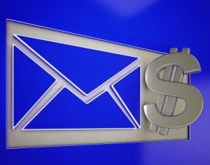 Envelope and dollar sign