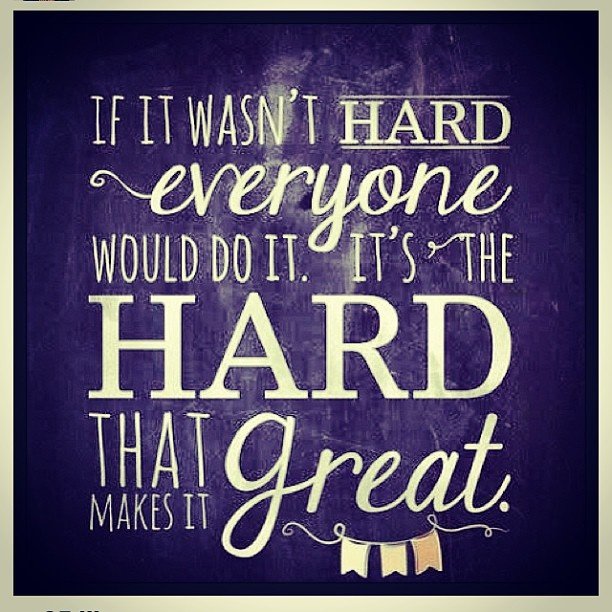Hard motivational quote