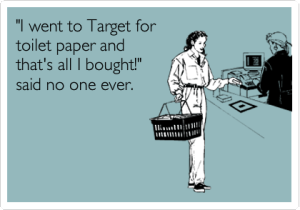 Shopping at Target department store