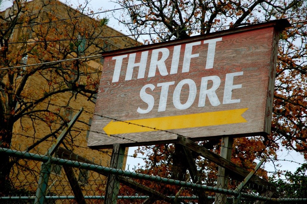 thrift store sign