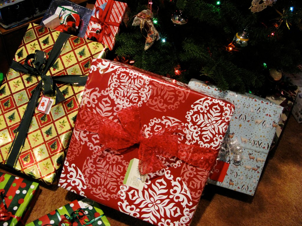 Christmas presents under the tree