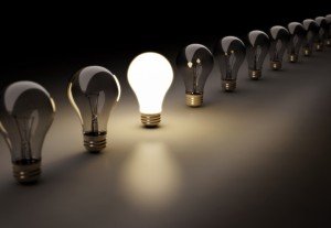 a row of light bulbs