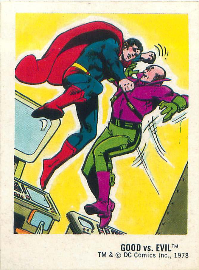 Superman fighting Lex Luthor